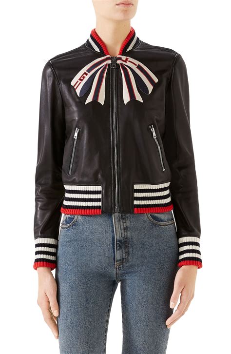 gucci leather jackets for women.